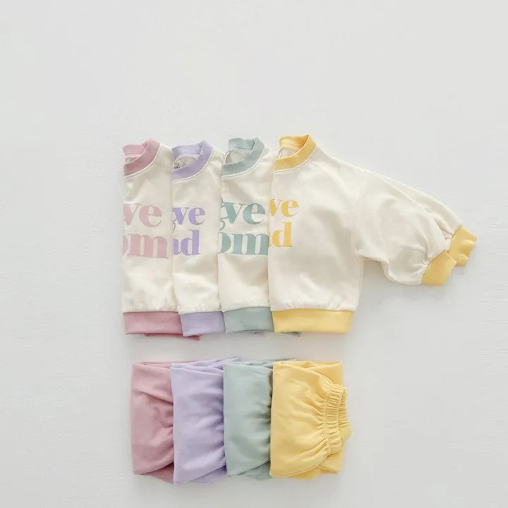 2 Pieces Set Baby Kid Girls Letters Tops And Solid Color Pants Wholesale 23113093