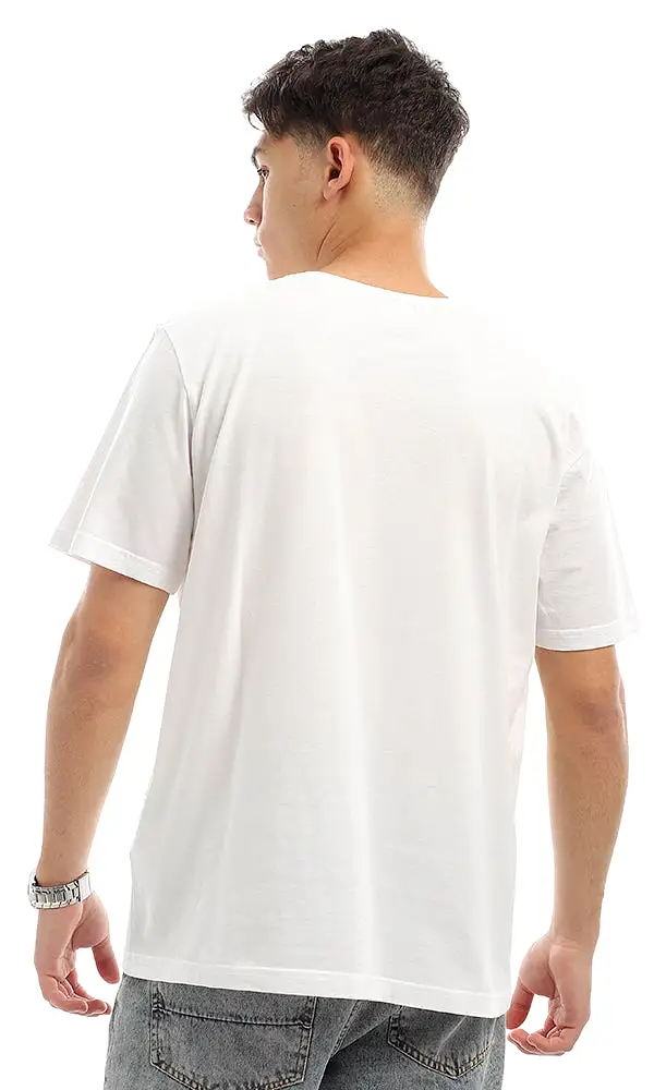 21218 Slip On V-Neck Standard Fit Off-Whit Tee