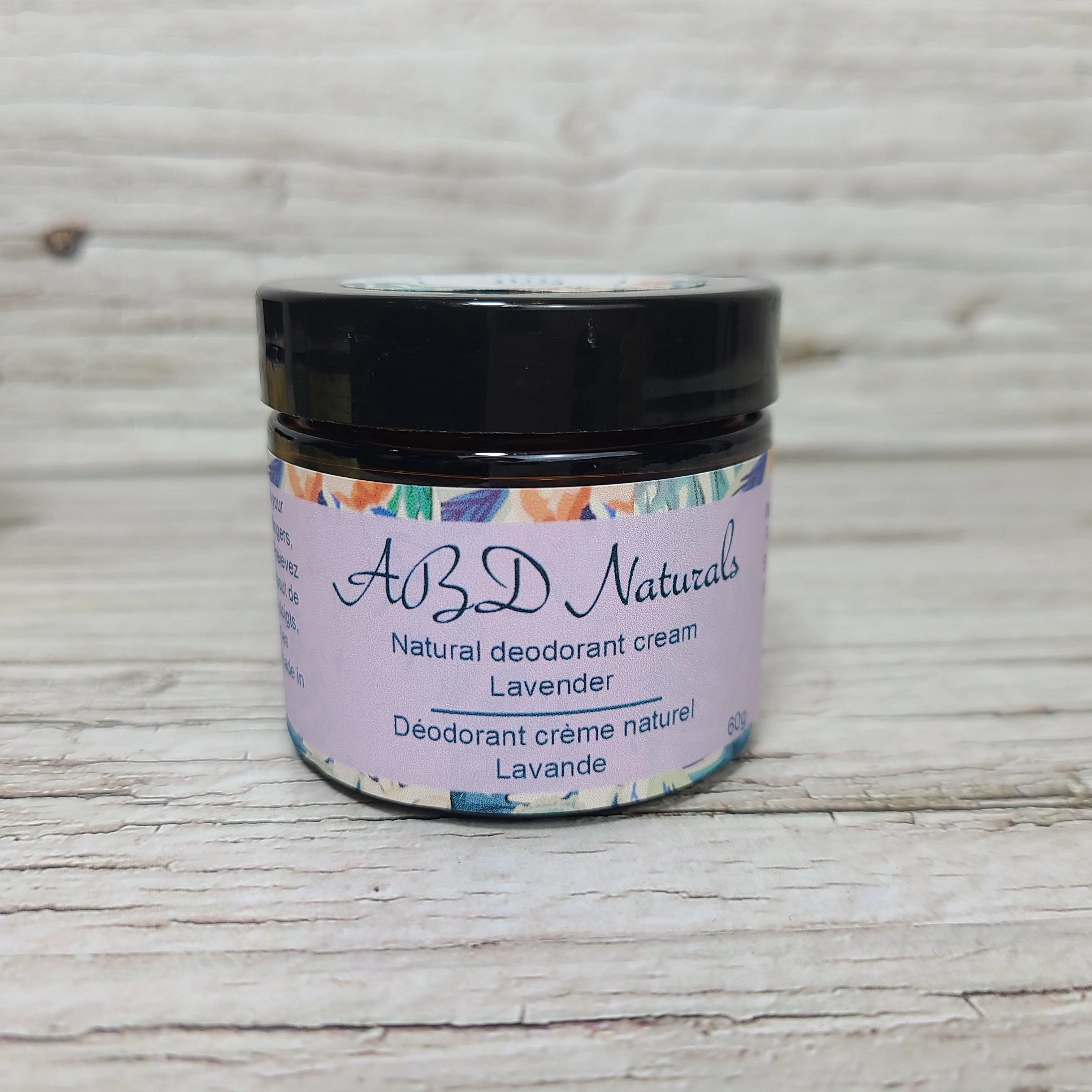 All Natural aluminum free deodorant cream.