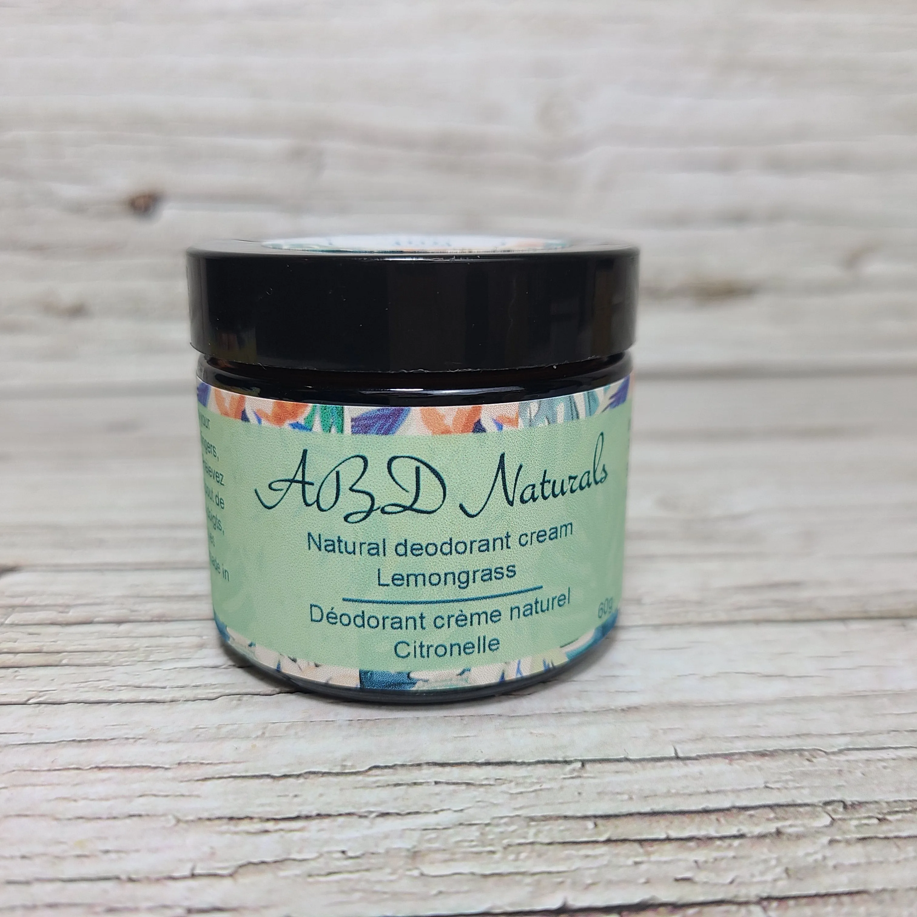 All Natural aluminum free deodorant cream.