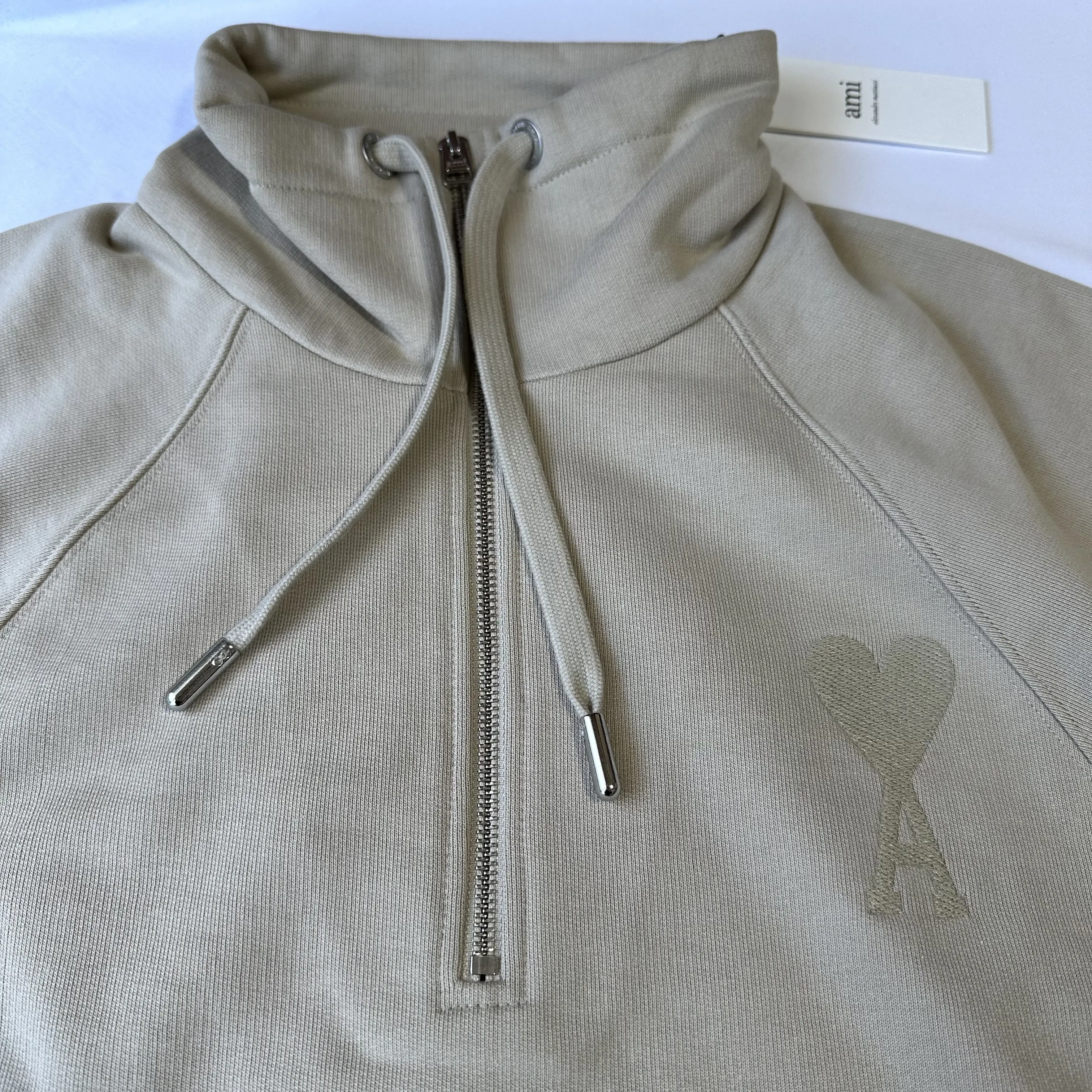 AMI PARIS  |Heart Long Sleeves Plain Cotton Logo Designers Sweatshirts