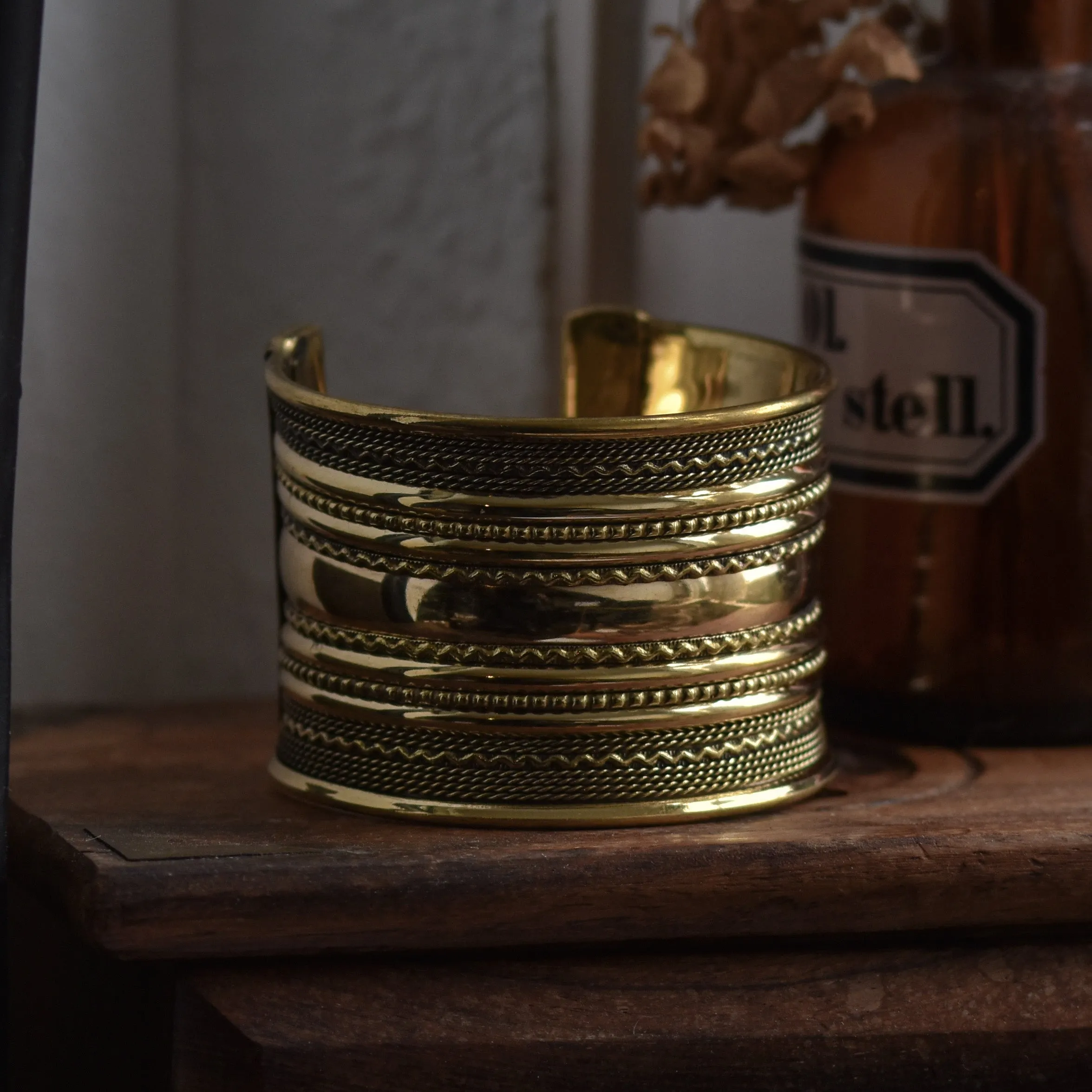 Antique Golden Bracelet Cuff