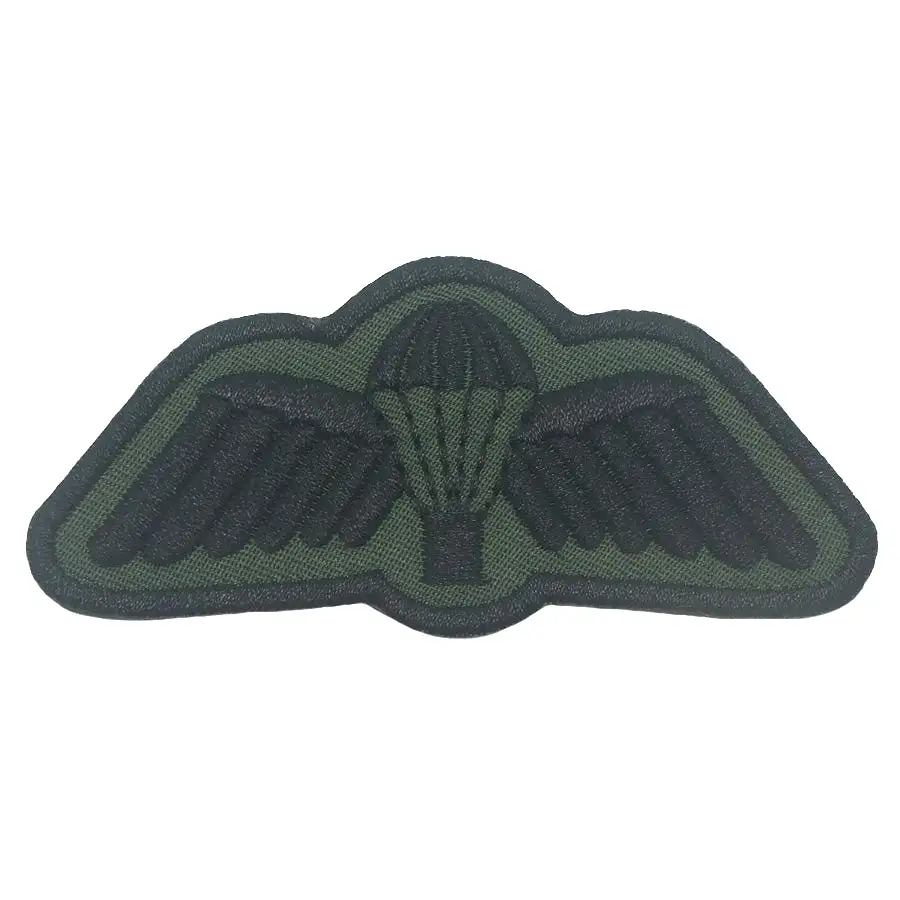 AUSTRALIAN PARACHUTIST CUT OUT BORDER PATCH - OD GREEN WITH BLACK BORDER