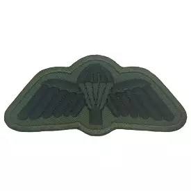 AUSTRALIAN PARACHUTIST CUT OUT BORDER PATCH - OD GREEN WITH GREEN BORDER