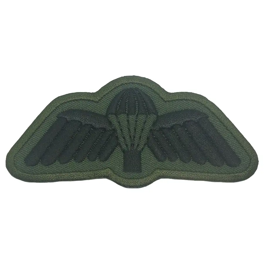 AUSTRALIAN PARACHUTIST CUT OUT BORDER PATCH - OD GREEN WITH GREEN BORDER