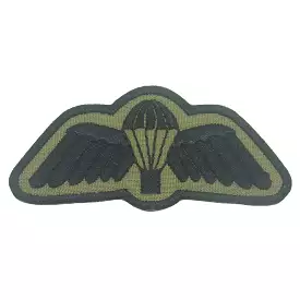 AUSTRALIAN PARACHUTIST CUT OUT BORDER PATCH - OLIVE GREEN WITH BLACK BORDER