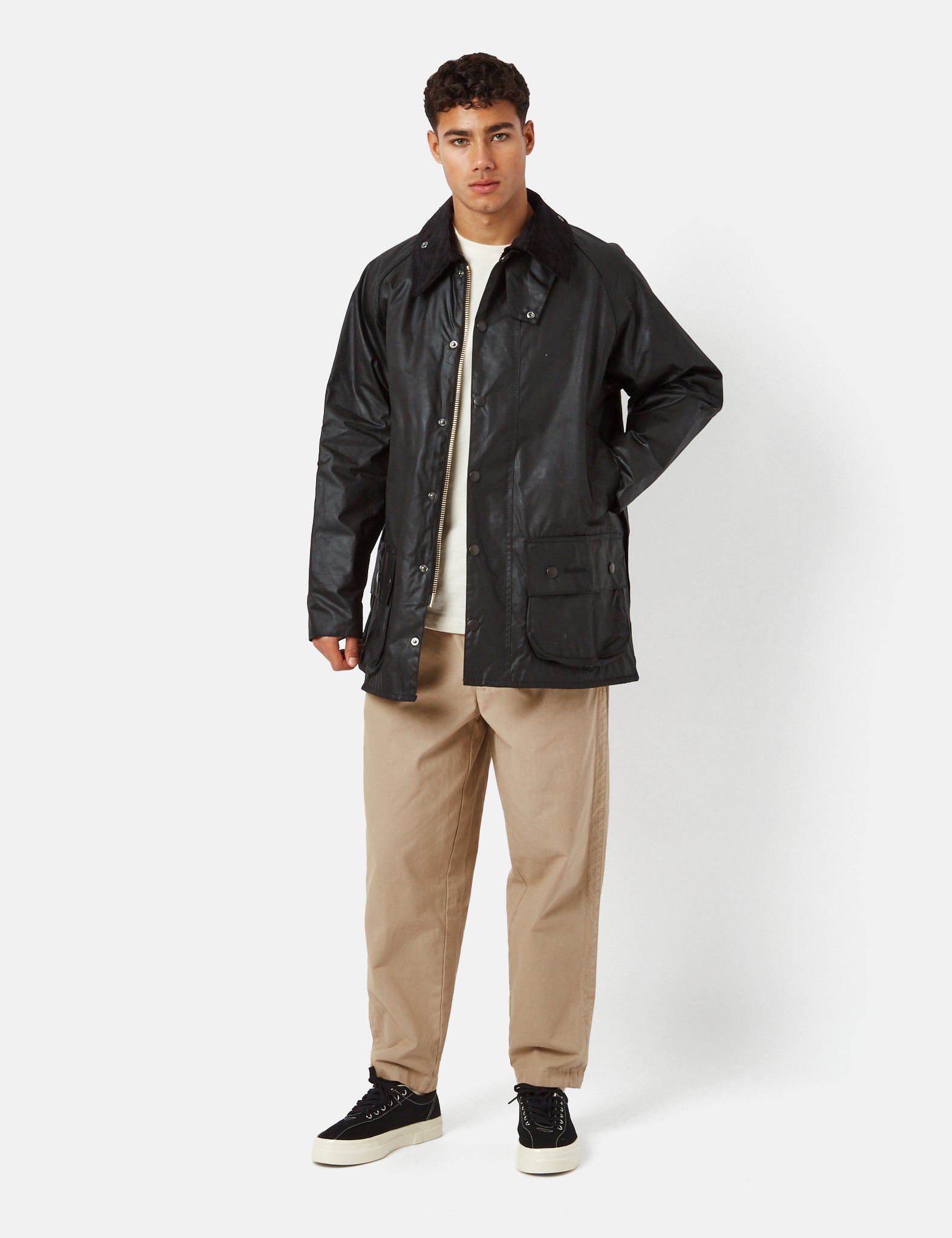 Barbour Beaufort Wax Jacket - Black