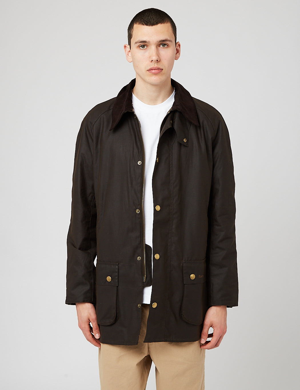 Barbour Beausby Wax Jacket - Olive Green