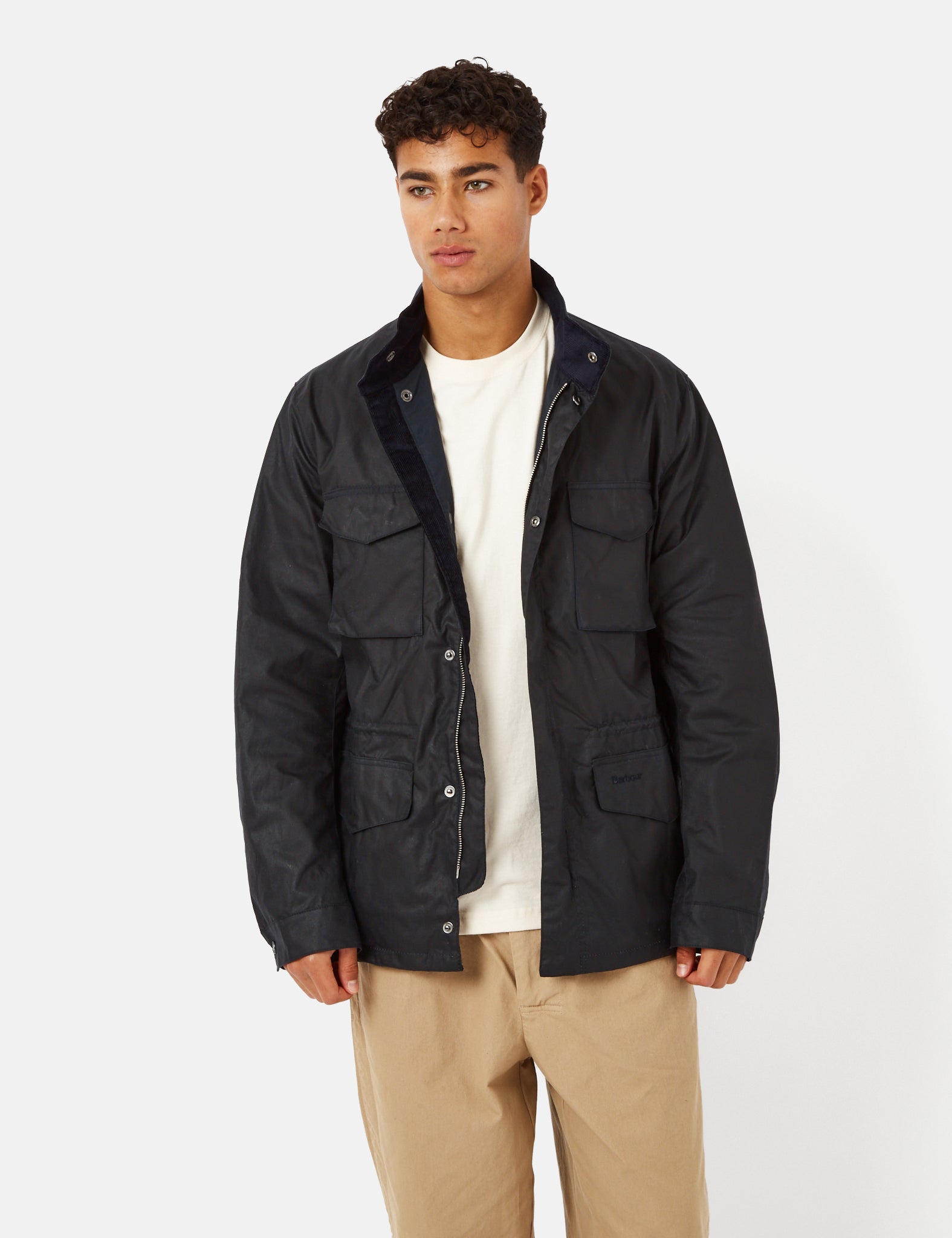 Barbour Farnham Wax Jacket - Navy Blue