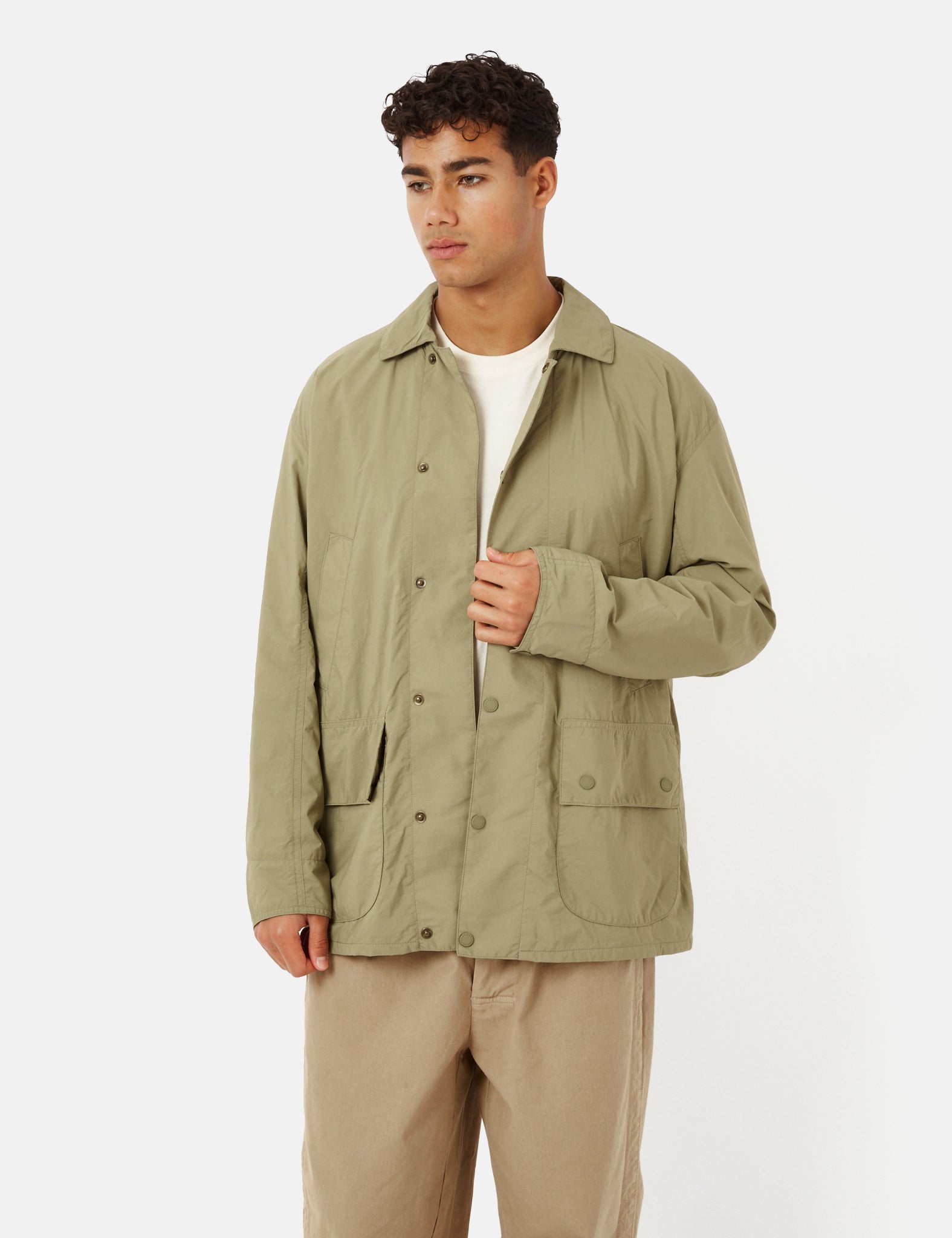 Barbour Kyoto Casual Jacket - Bleached Olive Green