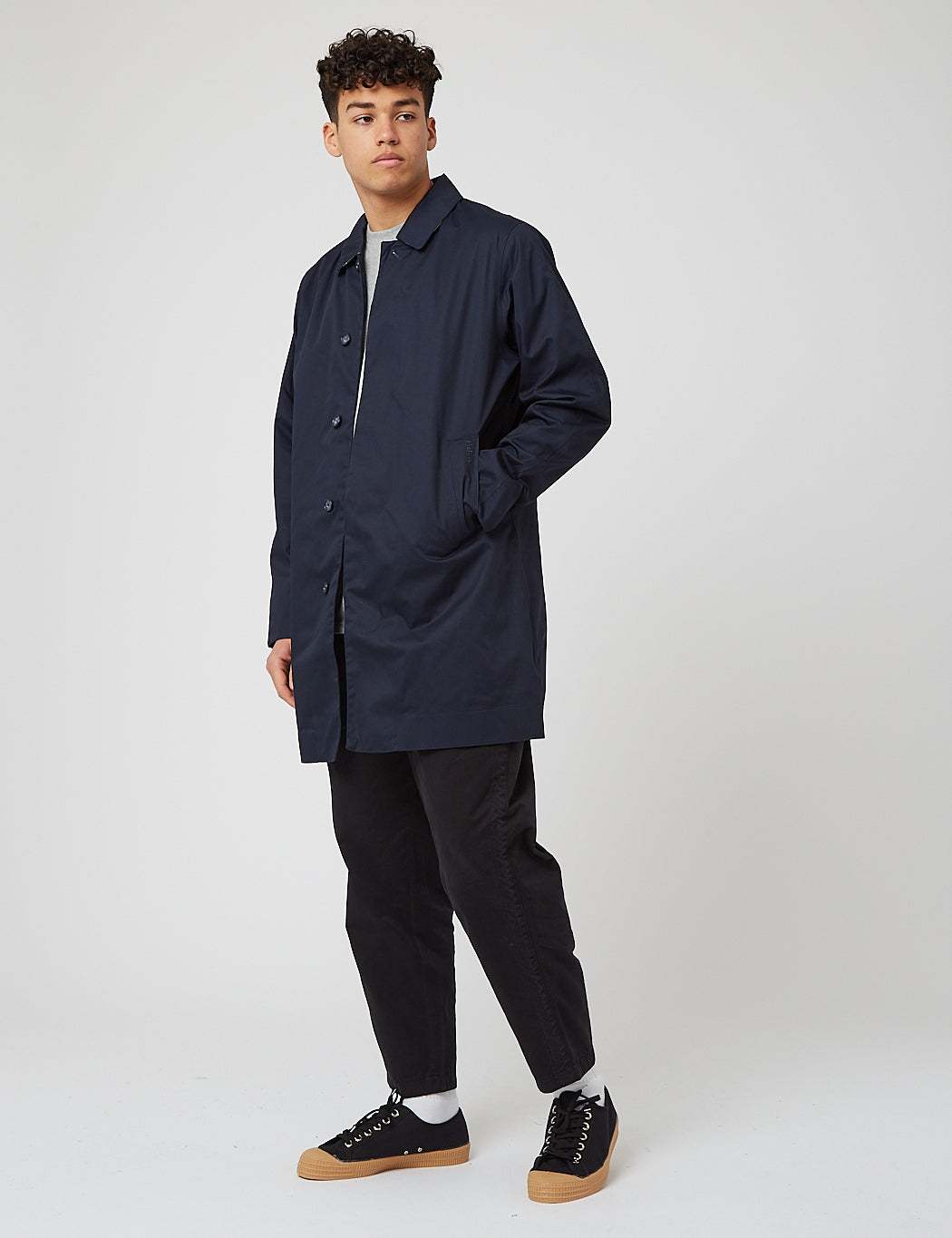 Barbour Rokig Mac Jacket - Navy Blue