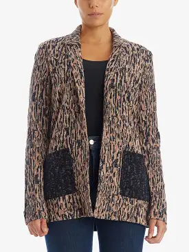 Bark Mix Print Patch Pocket Blazer