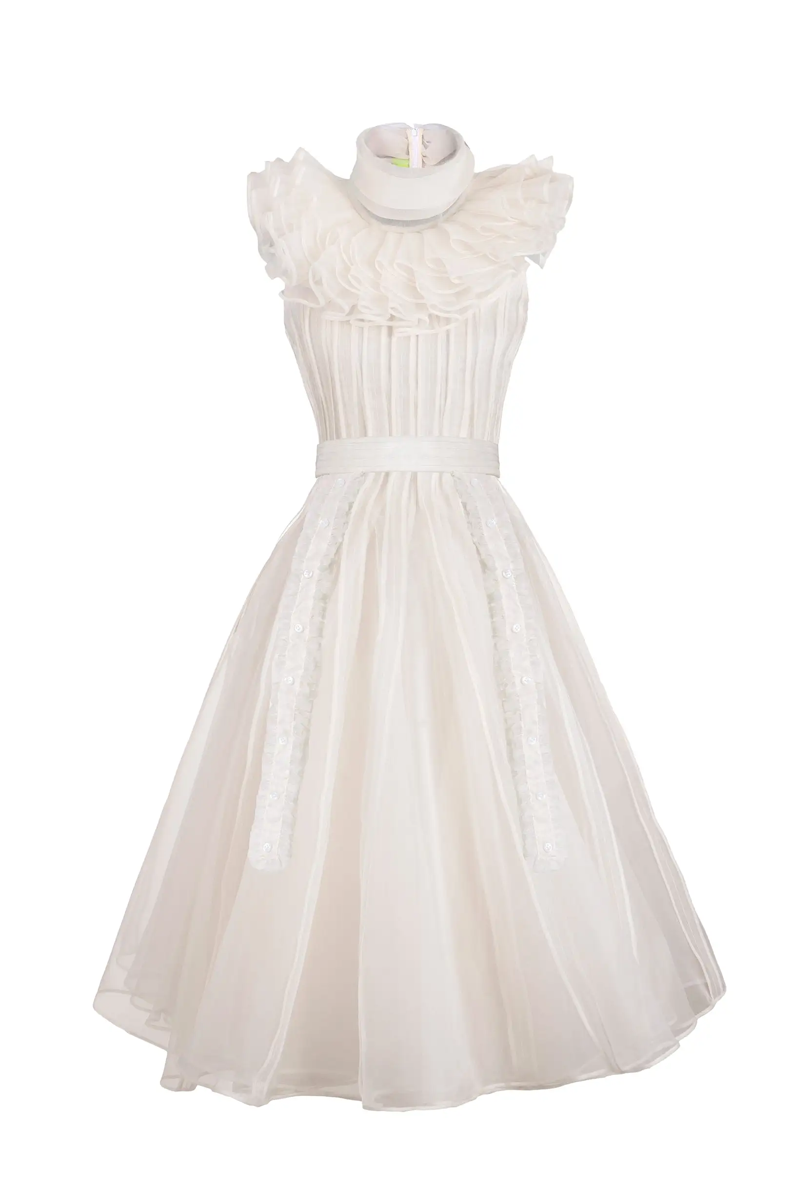 BOTTLEBRUSH ORGANZA DRESS IVORY