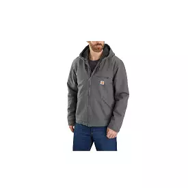 Carhartt Relaxed Fit Washed Duck Sherpa-Lined Jacket Gravel