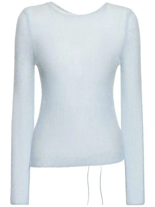 CECILIE BAHNSEN  |Casual Style Wool Long Sleeves Plain V-neck & Crew neck