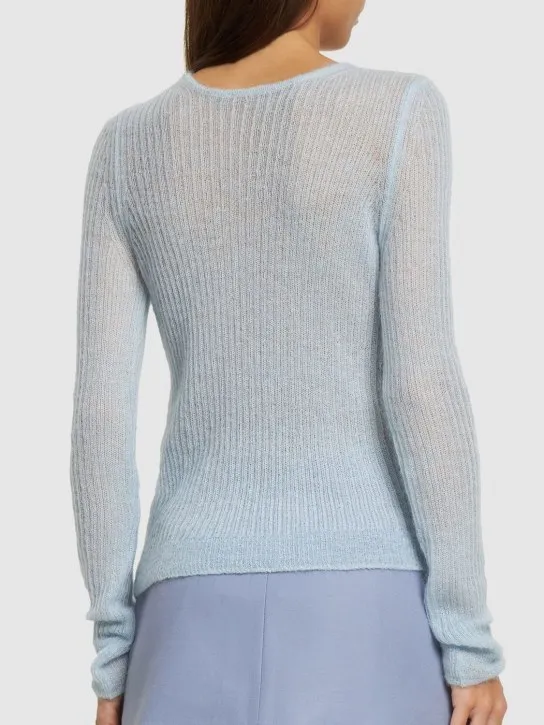 CECILIE BAHNSEN  |Casual Style Wool Long Sleeves Plain V-neck & Crew neck