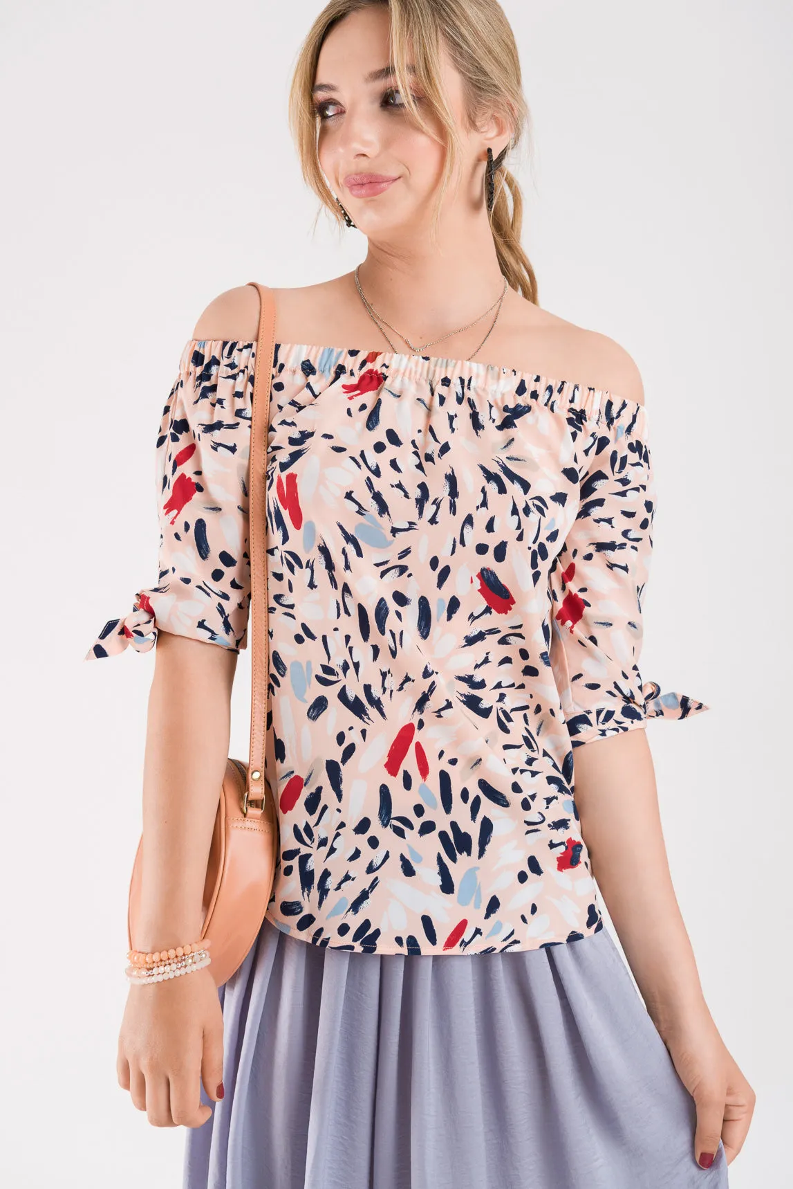 Chloe Top - Blush print