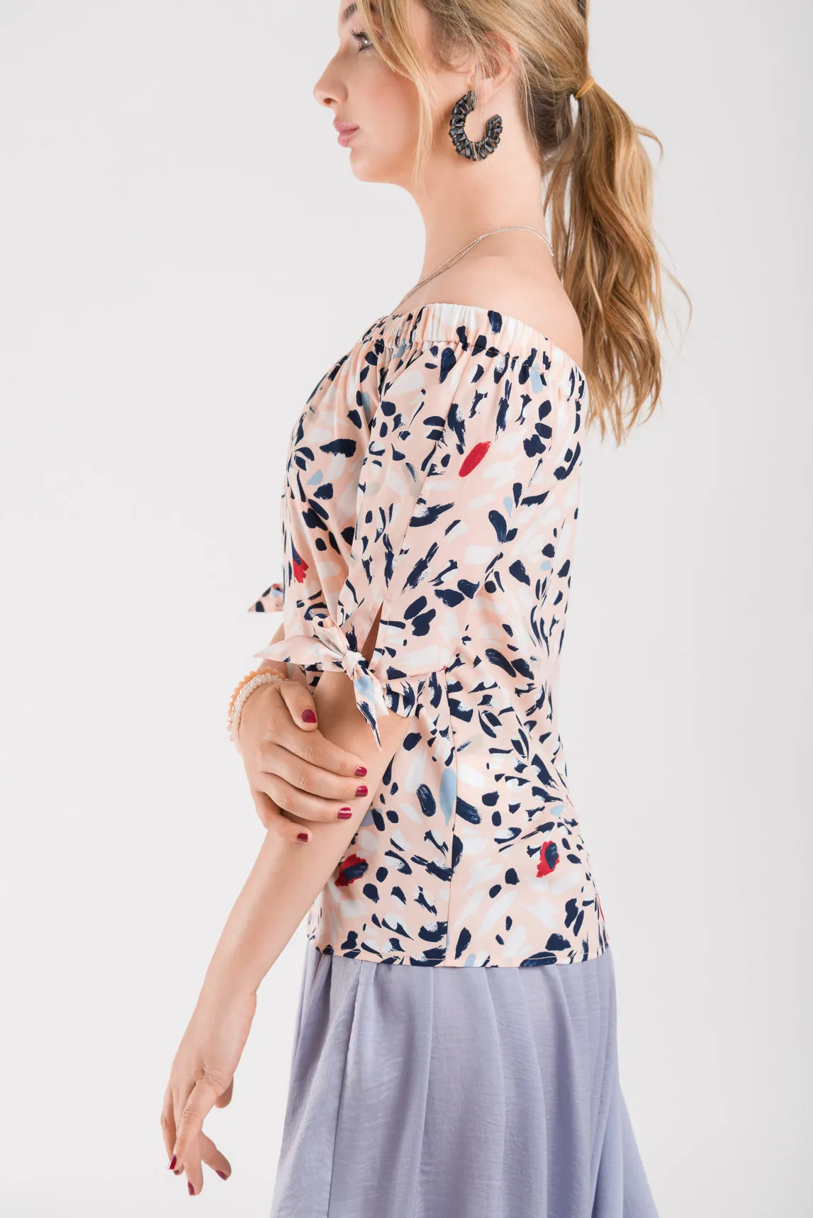 Chloe Top - Blush print