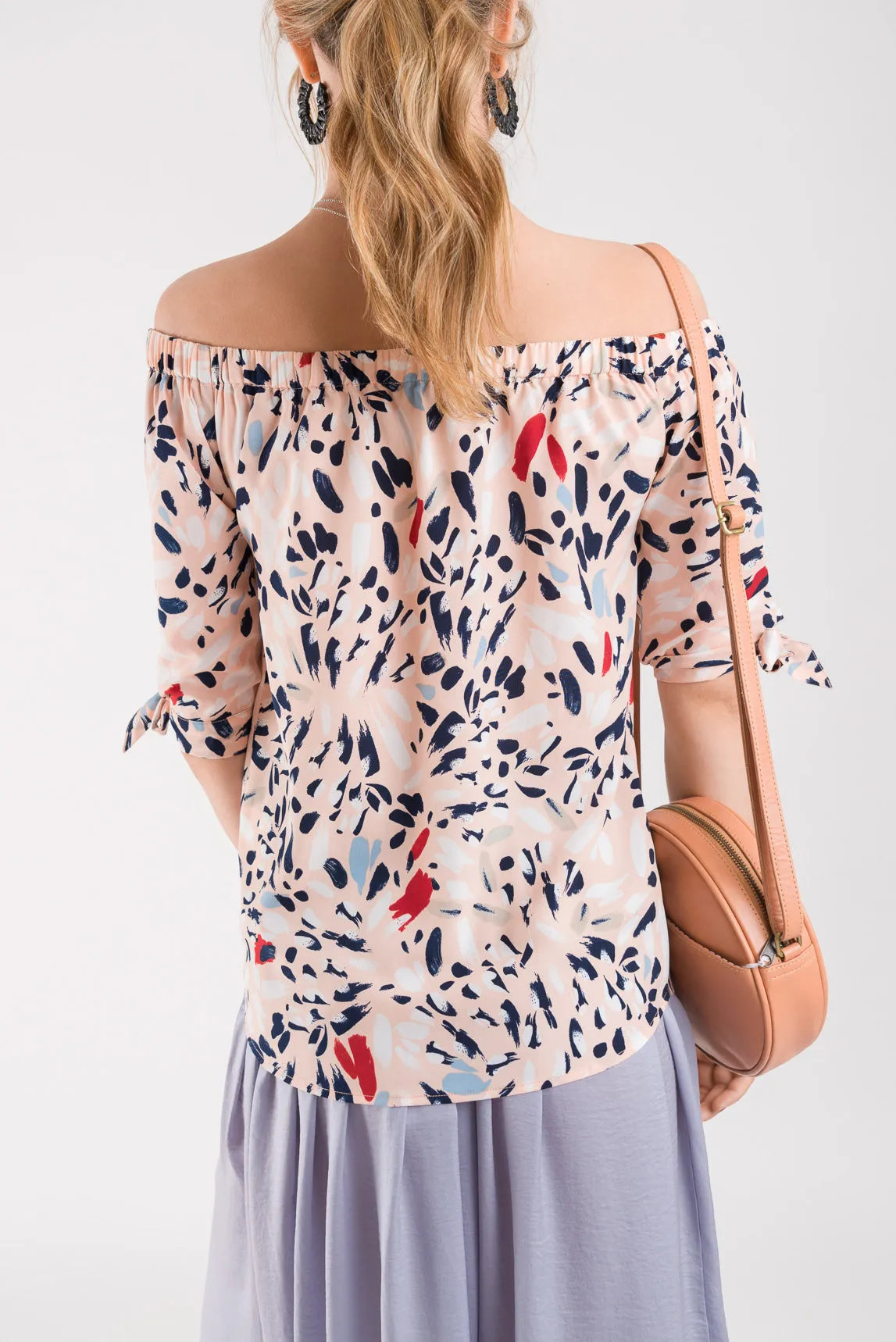 Chloe Top - Blush print