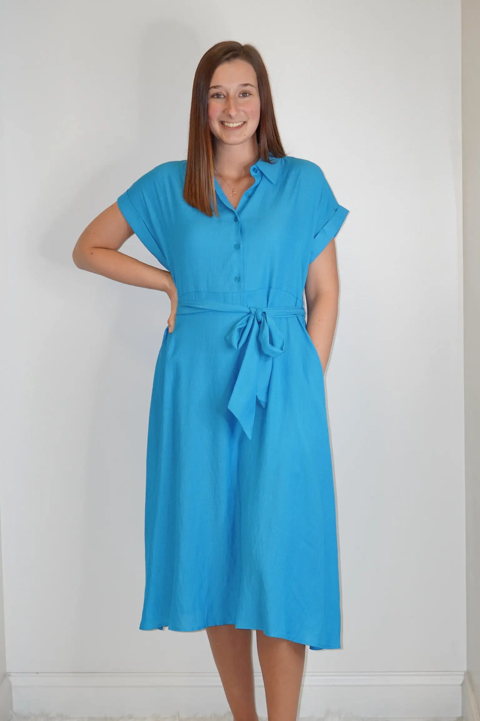 Claire Collar Button Up Maxi Dress