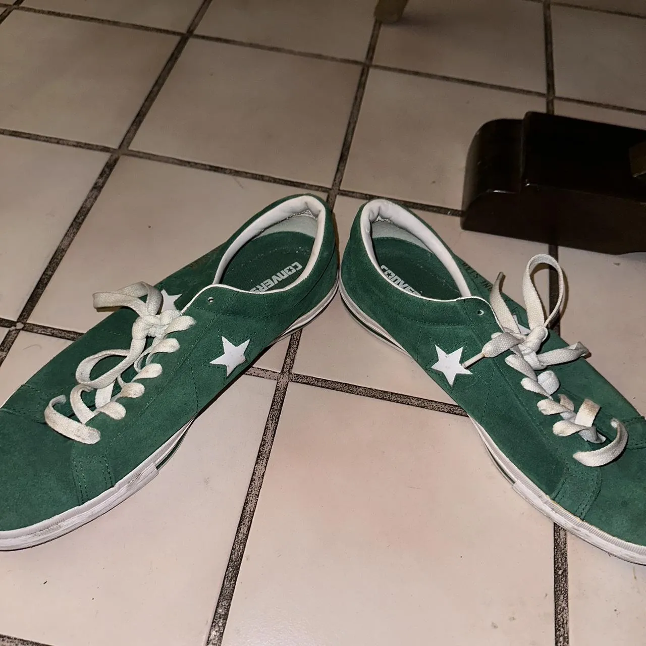 Converse Men's Green and White Trainers