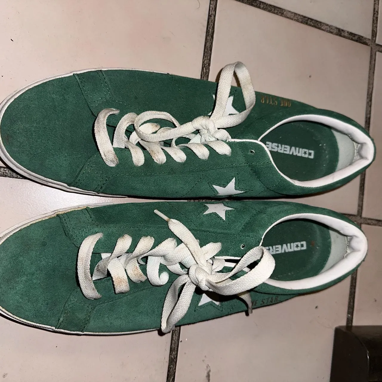 Converse Men's Green and White Trainers