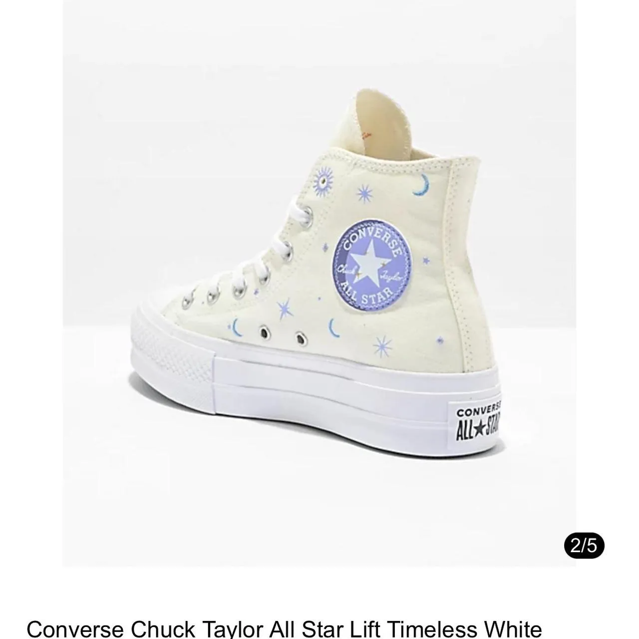 Converse Women's White and Blue Trainers