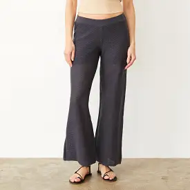 Cotton Mesh Wide Leg Pant