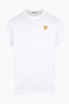 cotton t-shirt with lamé Heart logo patch