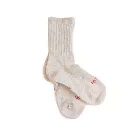 Double Face Mini Crew Socks Organic Cotton - Light Grey