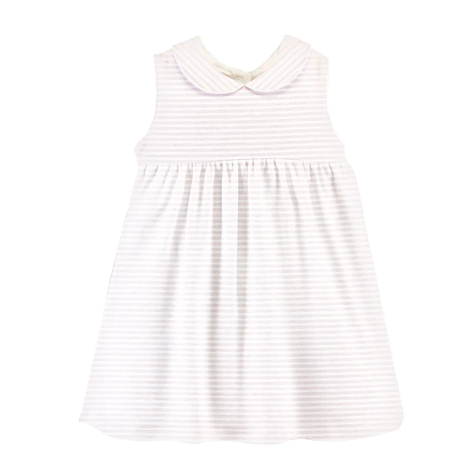 Dress - Pink Stripes w/ Collar