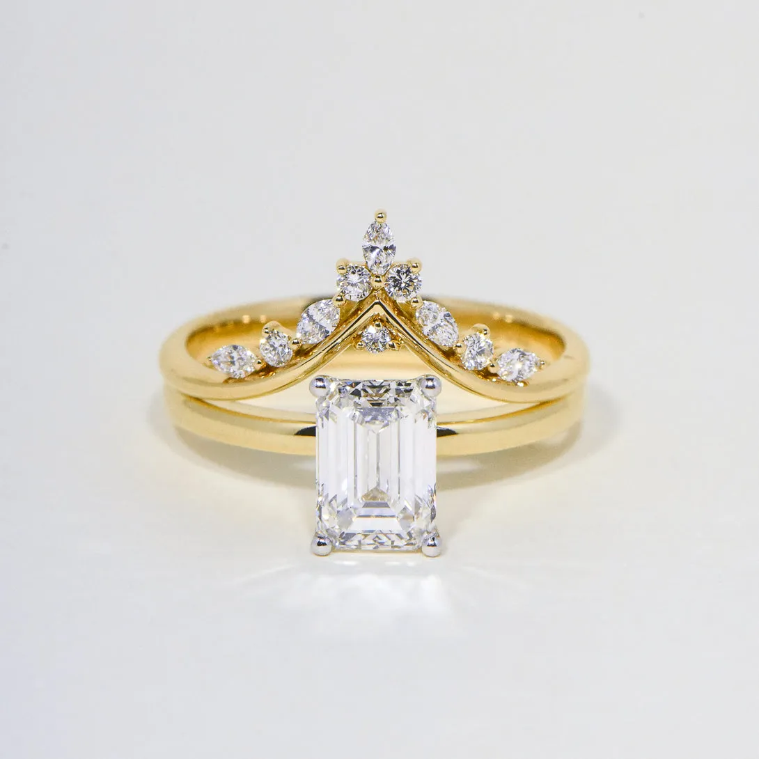 Edith | Emerald Cut Solitaire Diamond Engagement Ring