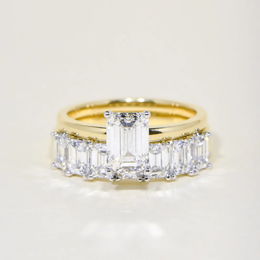 Edith | Emerald Cut Solitaire Diamond Engagement Ring