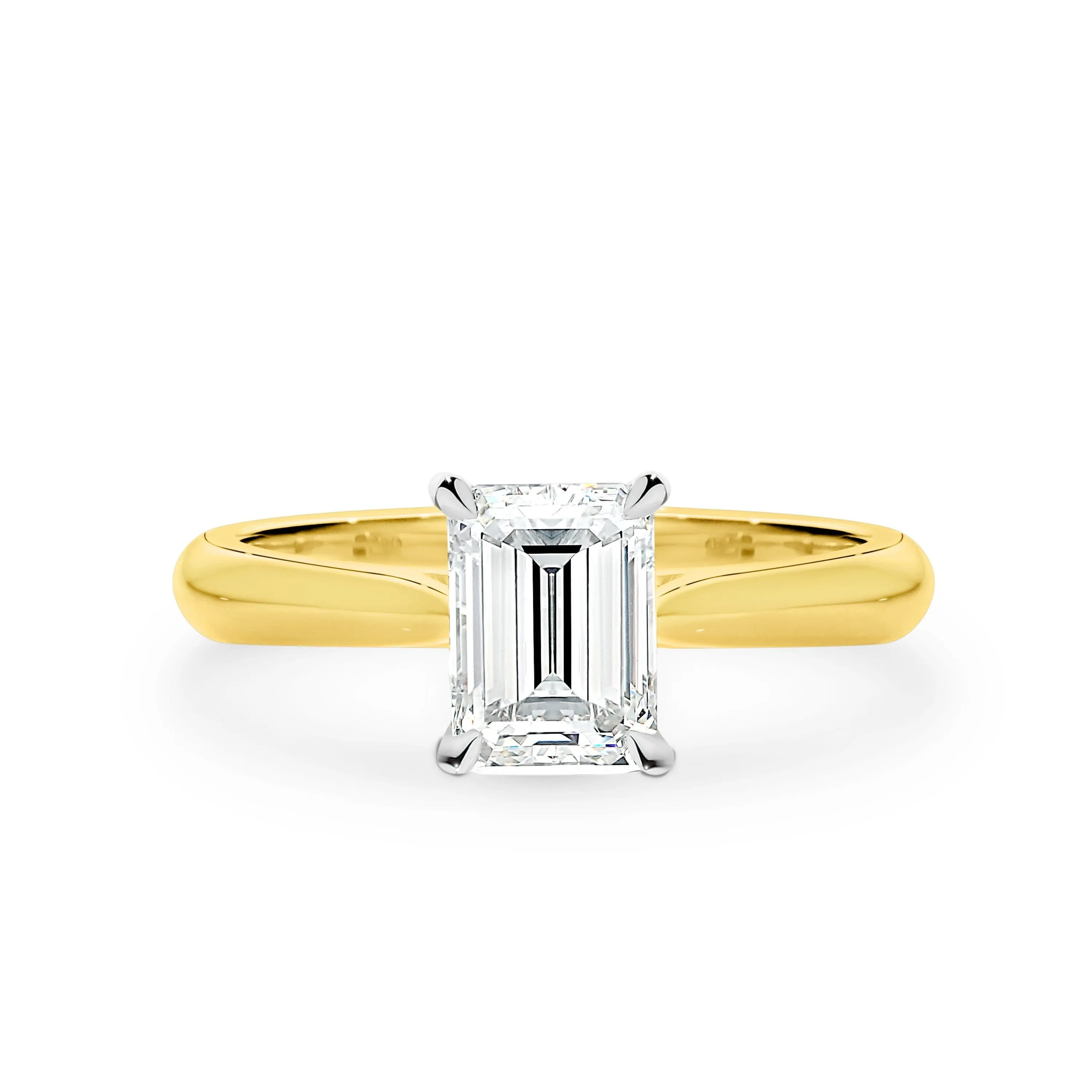 Edith | Emerald Cut Solitaire Diamond Engagement Ring