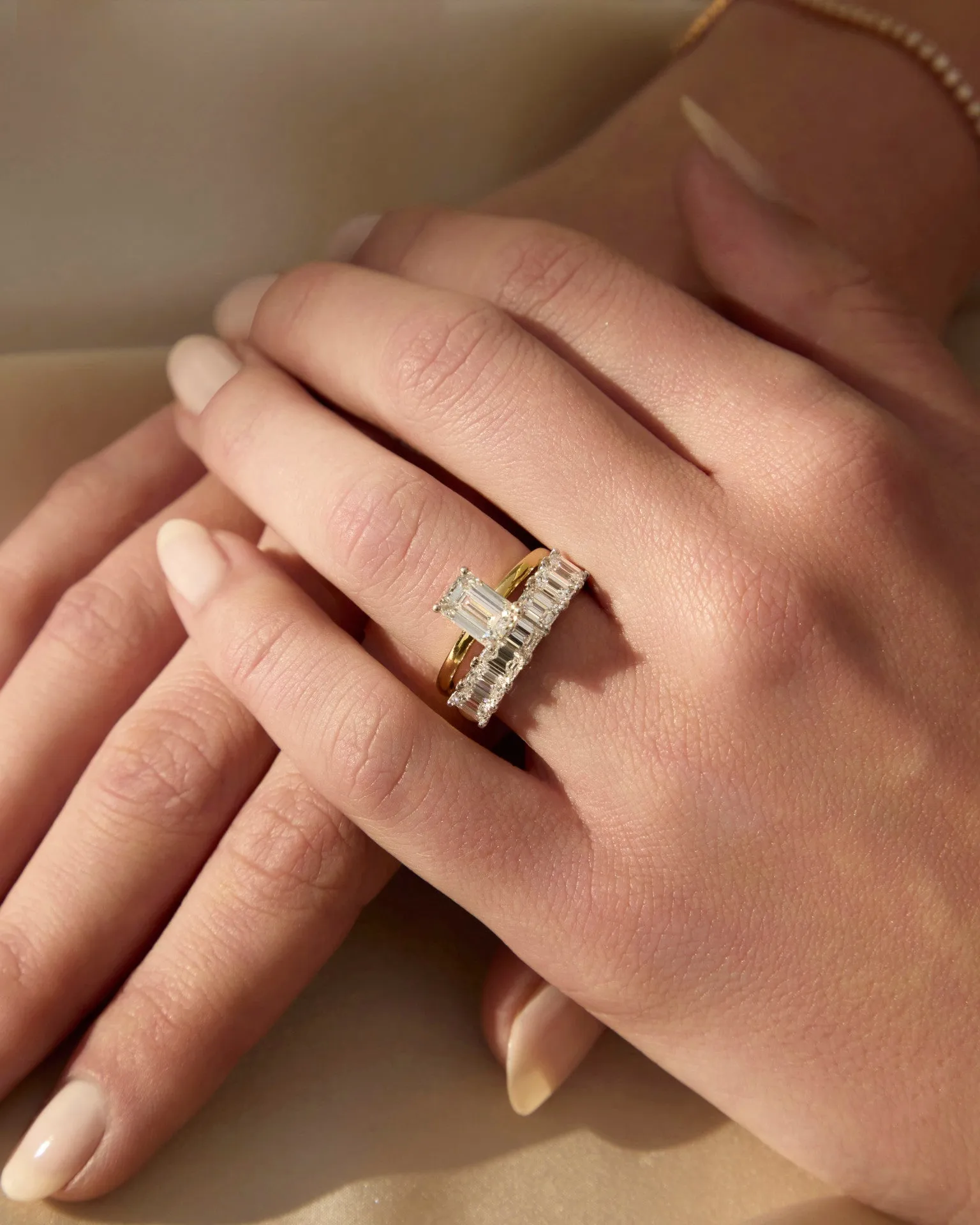 Edith | Emerald Cut Solitaire Diamond Engagement Ring