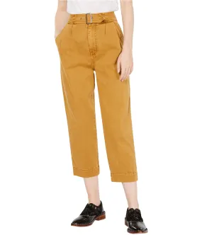 Free People Womens Belt-Waist Casual Cropped Pants