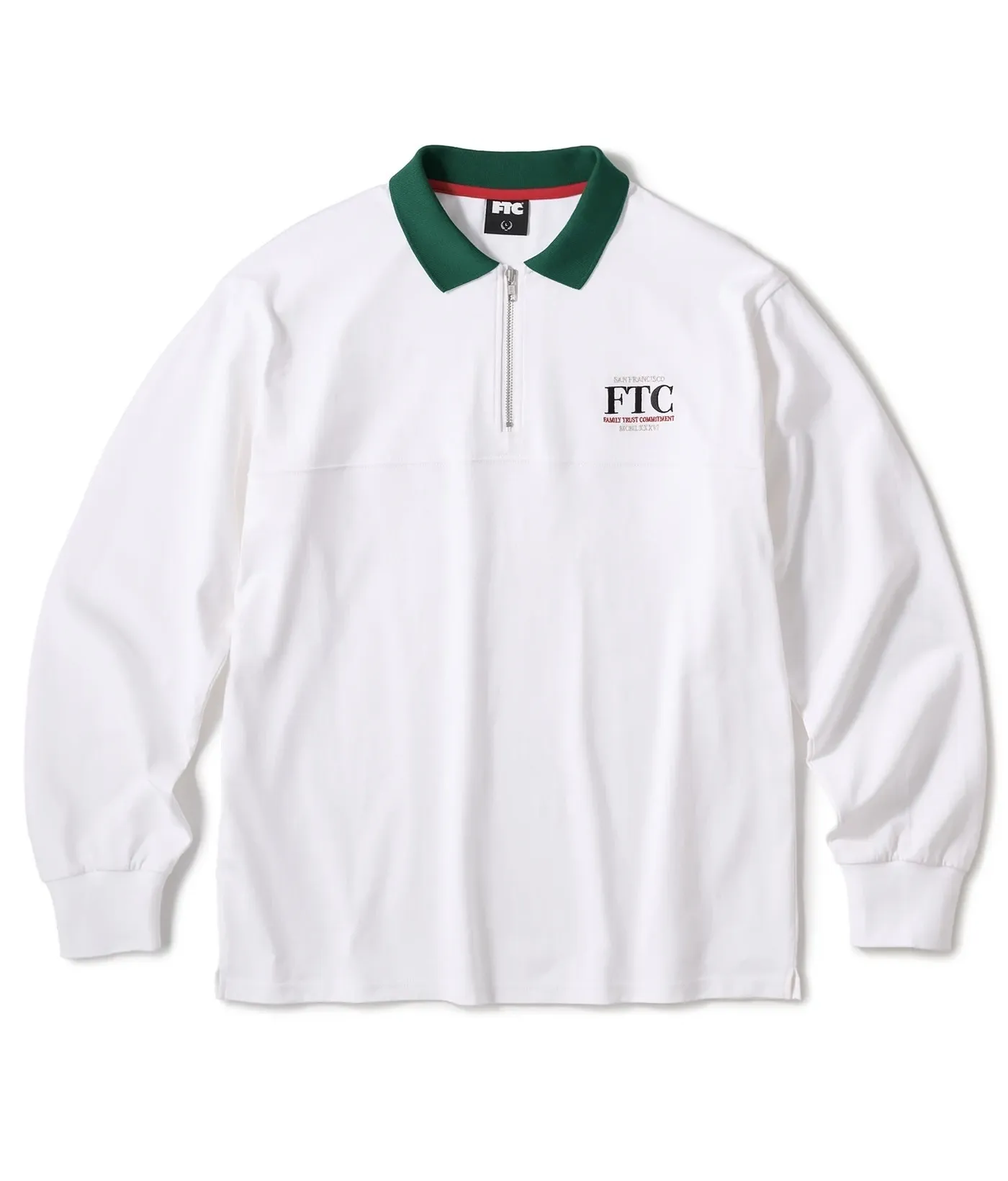 FTC  |Unisex Street Style Long Sleeves Logo Skater Style Polos