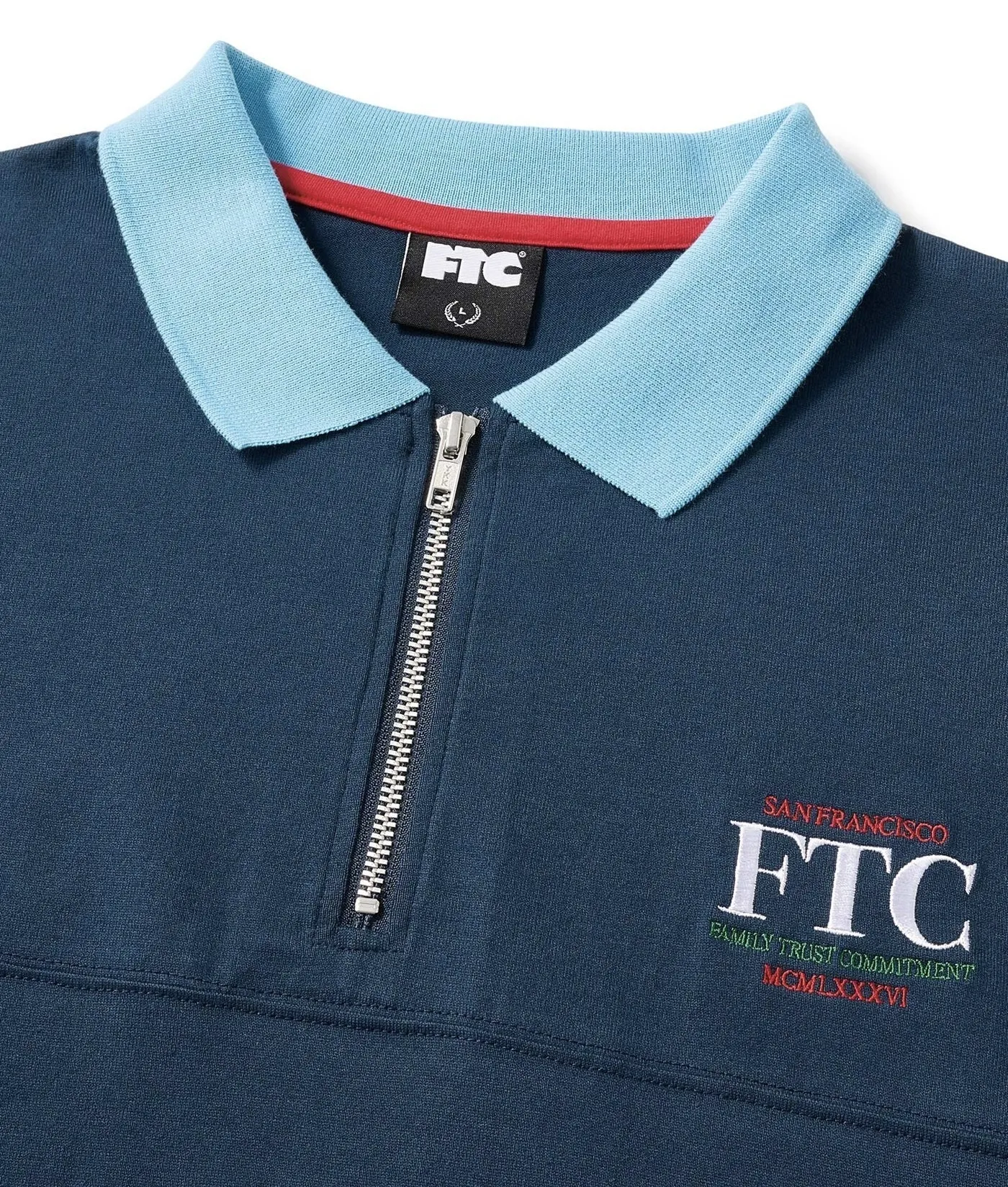 FTC  |Unisex Street Style Long Sleeves Logo Skater Style Polos