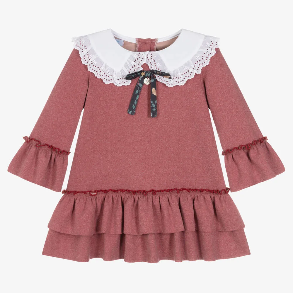 Girls Pink Collar Dress