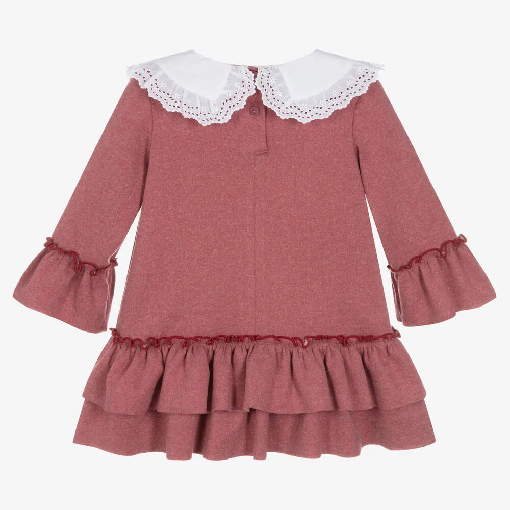 Girls Pink Collar Dress