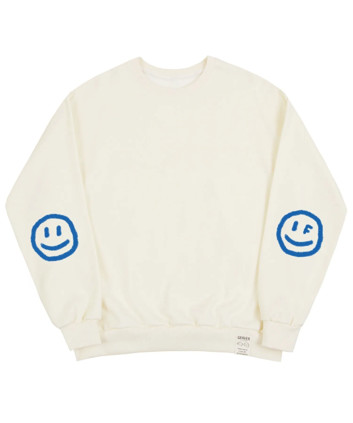 GRAVER  |[GRAVER]★ELBOW SPRAY DOT SMILE SWEATSHIRT