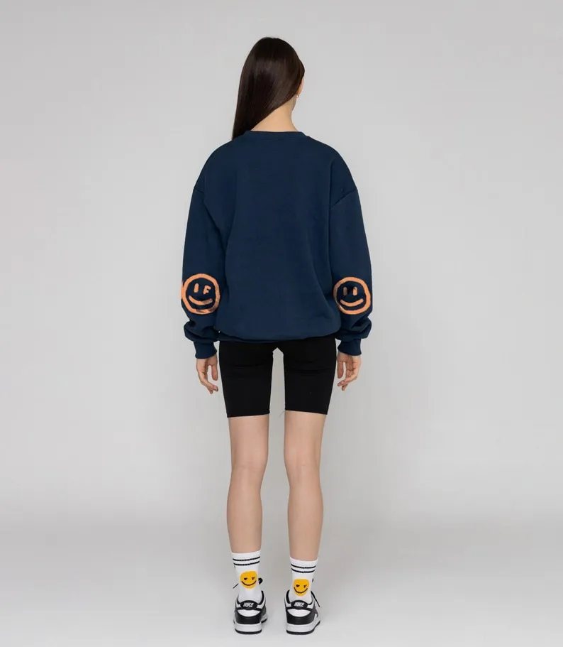 GRAVER  |[GRAVER]★ELBOW SPRAY DOT SMILE SWEATSHIRT