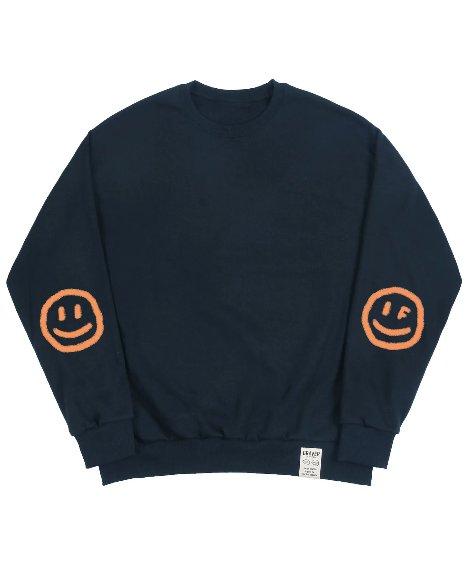 GRAVER  |[GRAVER]★ELBOW SPRAY DOT SMILE SWEATSHIRT