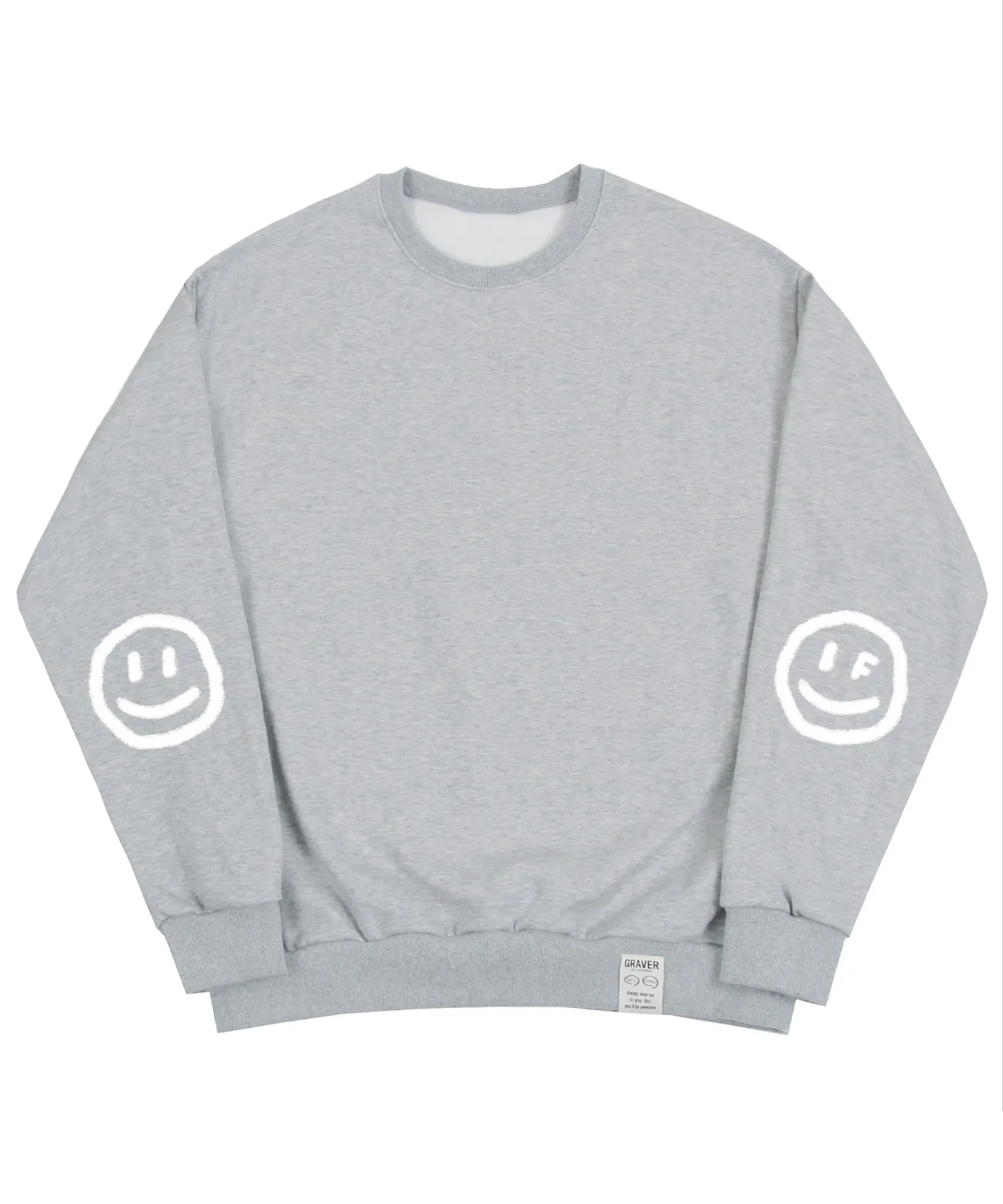 GRAVER  |[GRAVER]★ELBOW SPRAY DOT SMILE SWEATSHIRT