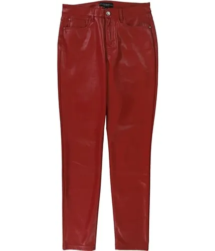 Guess Womens Faux-Leather Casual Chino Pants