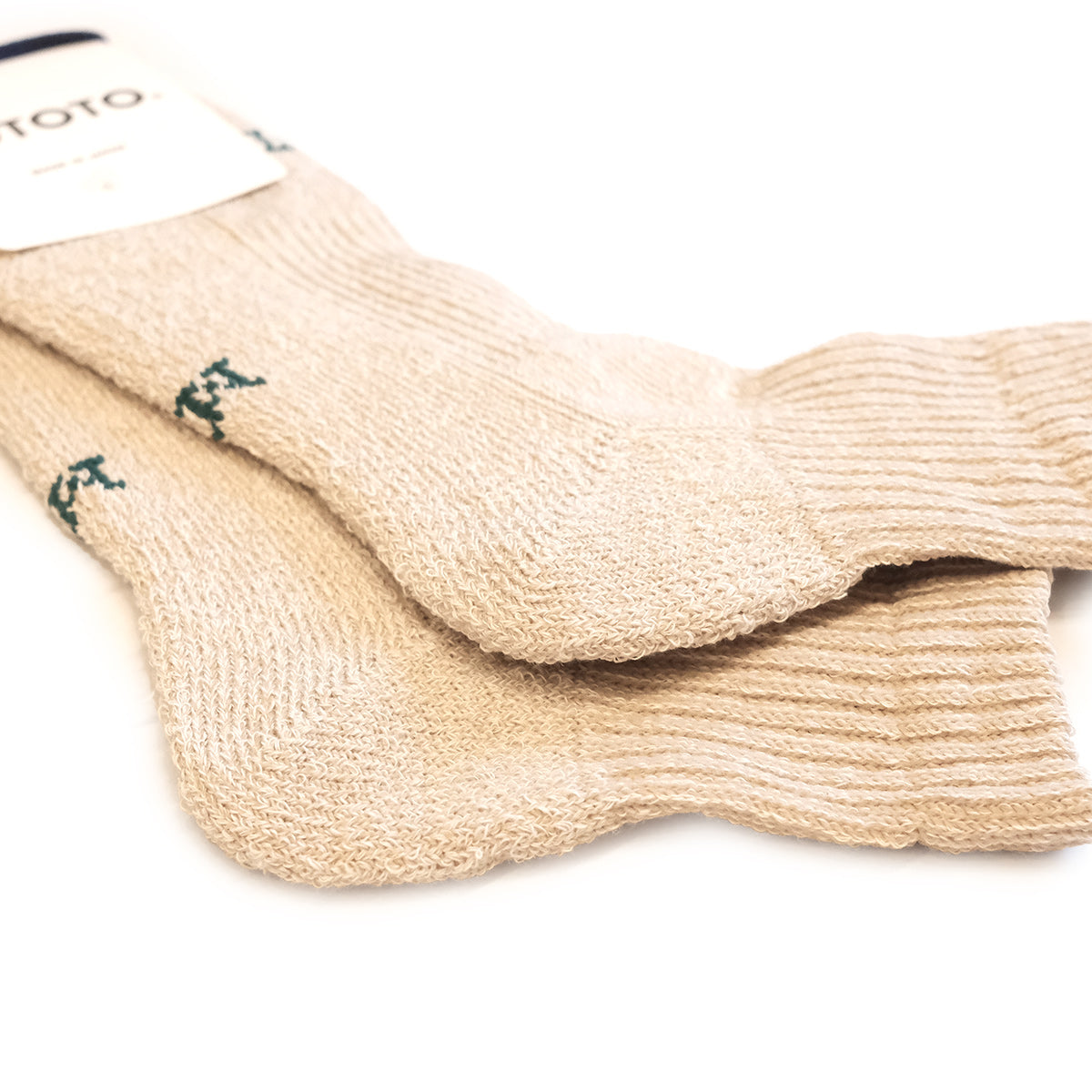 Hemp + Organic Cotton Pile Ankle Socks - Beige