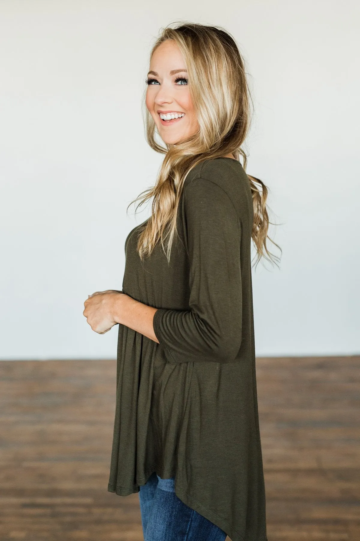 How Sweet To Know You Babydoll Top- Olive