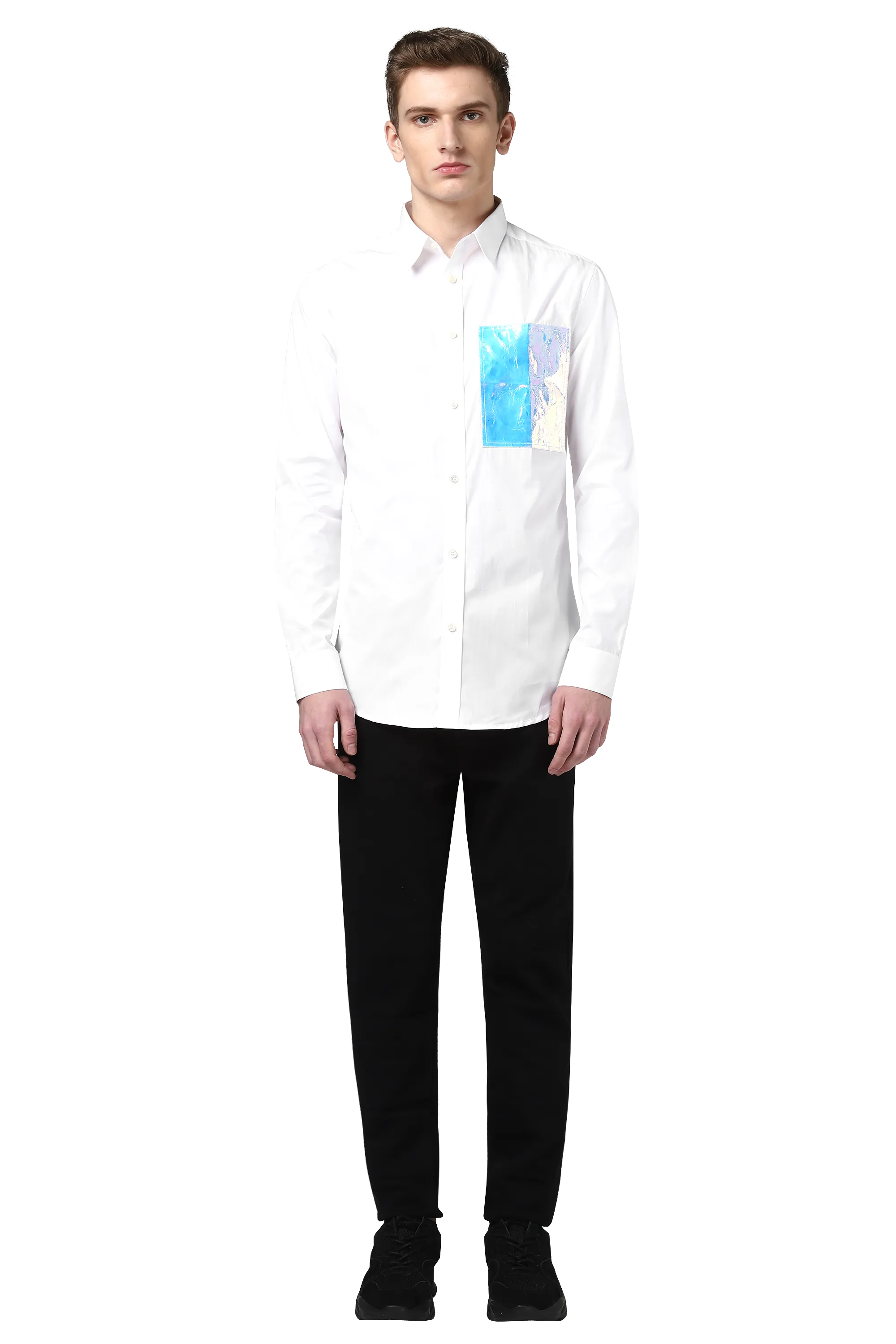 Html + Shirt with holographic patch