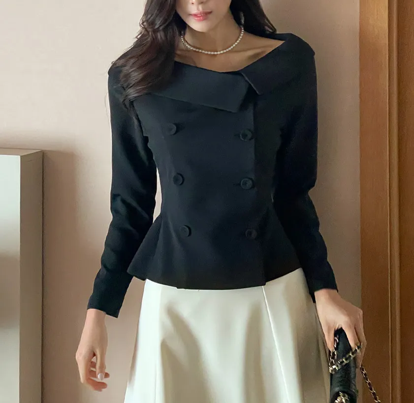 I AM MARI  |Long Sleeves Plain Party Style Office Style Elegant Style