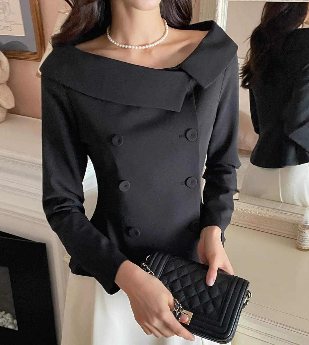 I AM MARI  |Long Sleeves Plain Party Style Office Style Elegant Style